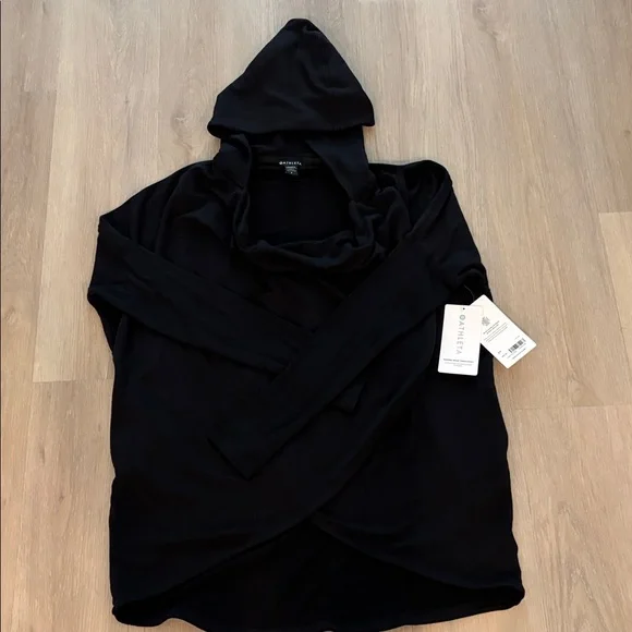 Athleta Purana Wrap Sweatshirt - Black sz s - Picture 4 of 5